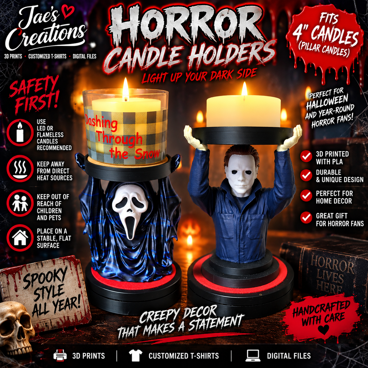 Horror Candle Holders