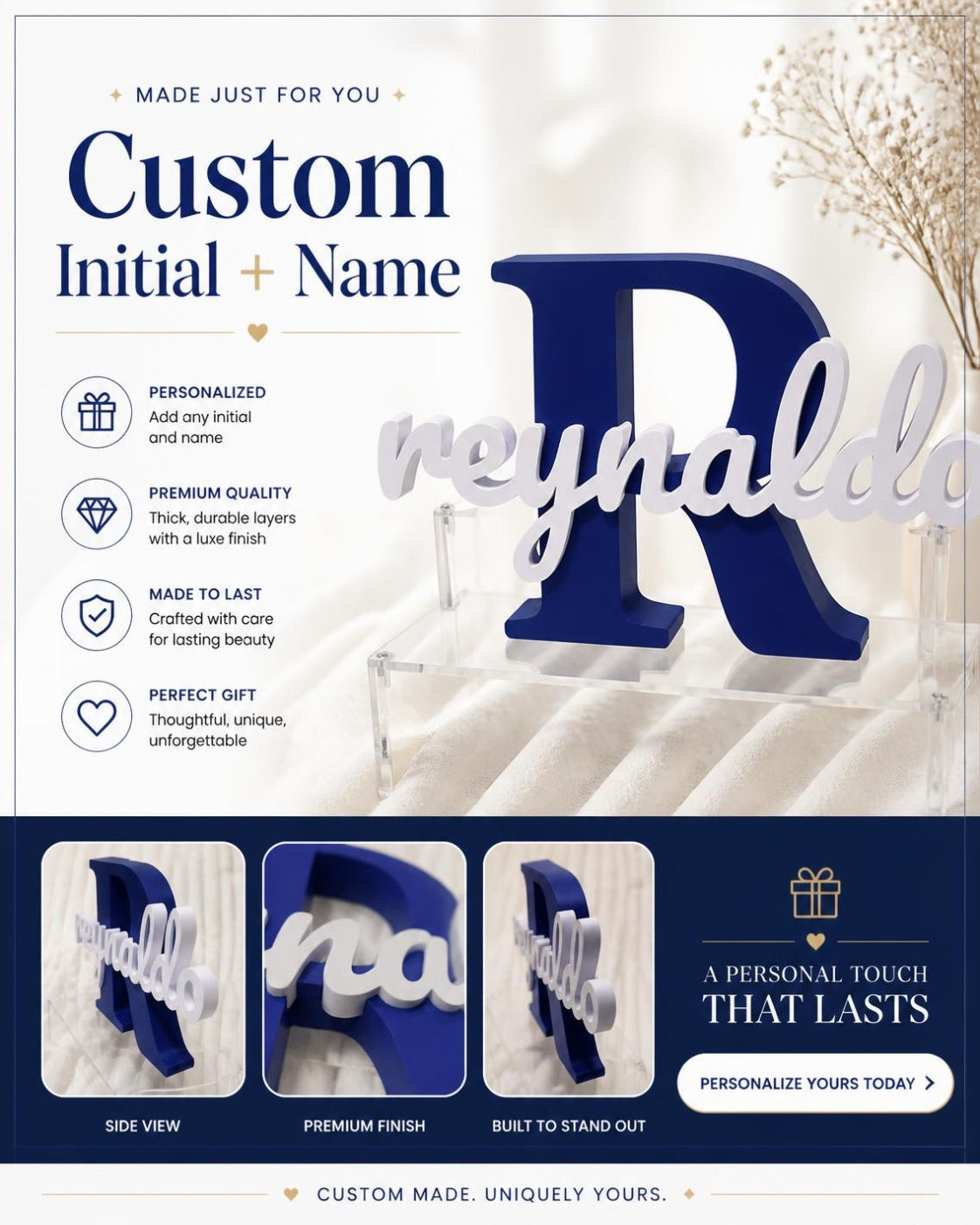 Custom Initial & Name