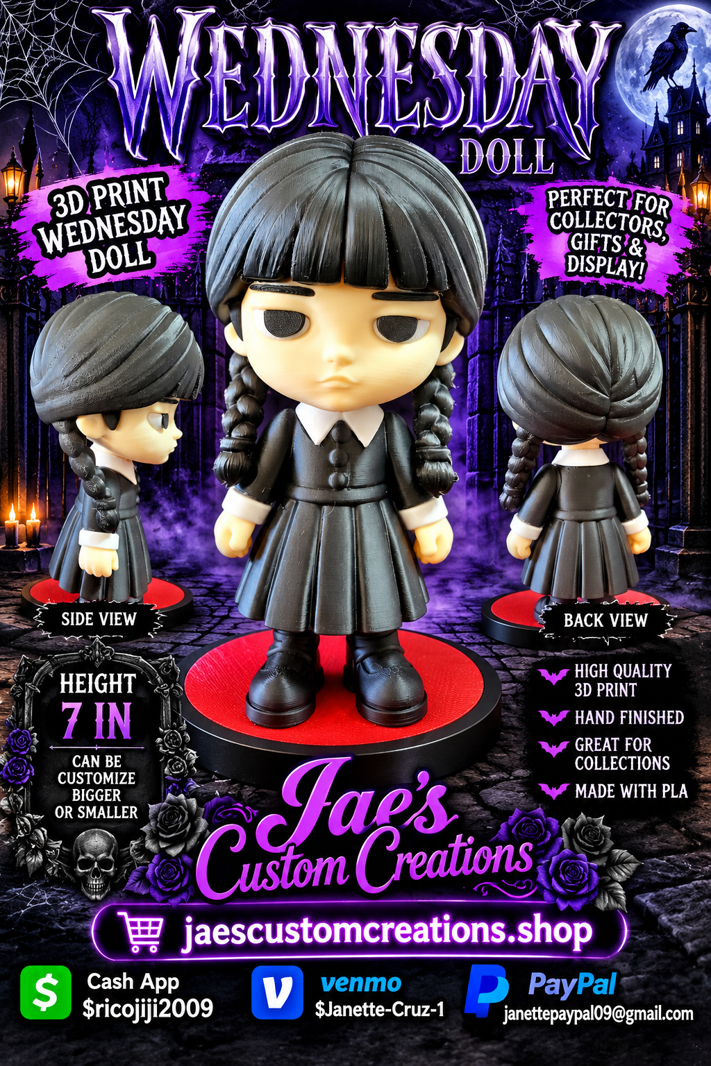 Wednesday 3d Doll – Jae's Creations